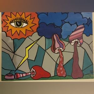 Struck Down Canvas Painting